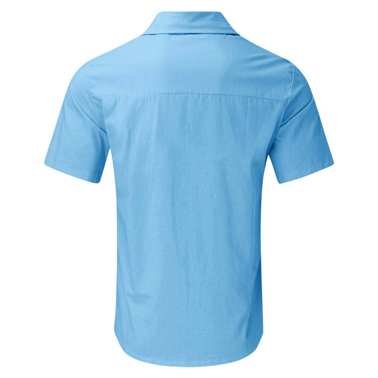5x GPI Corporate Short Sleeve Permanent Press Short Sleeve Shirt in Blue-2
