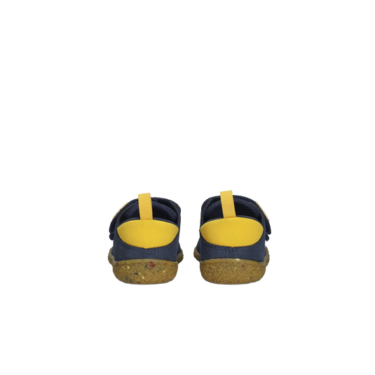 Groundies Malmö Kids' Barefoot Sneakers – Navy/Yellow
