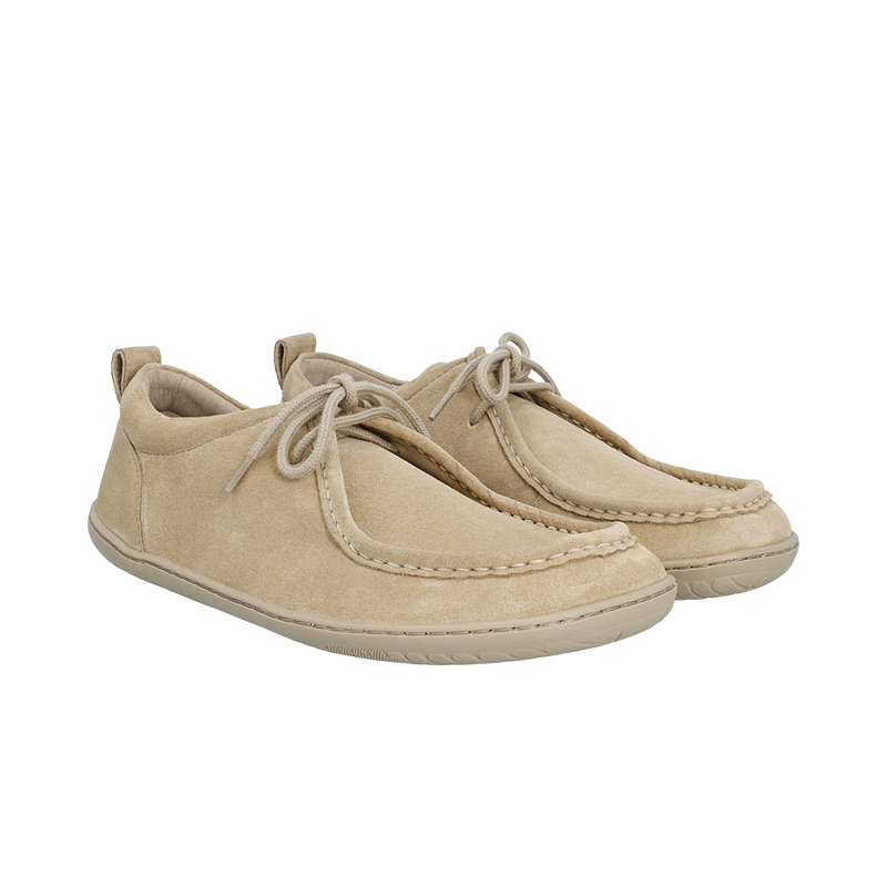 Load image into Gallery viewer, Groundies Cricket Men's Barefoot Moccasins – Beige
