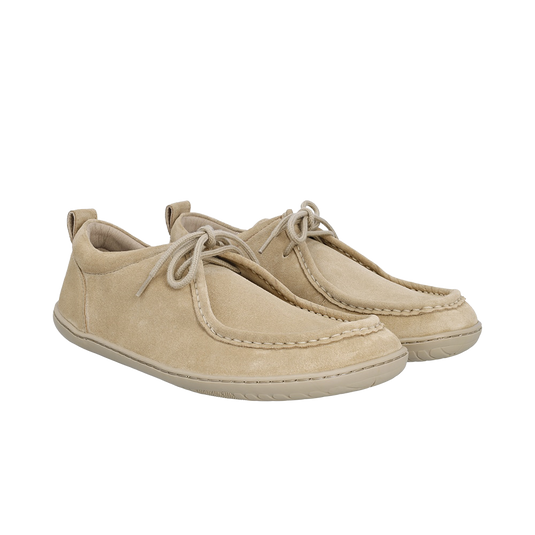 Groundies Cricket Men's Barefoot Moccasins – Beige