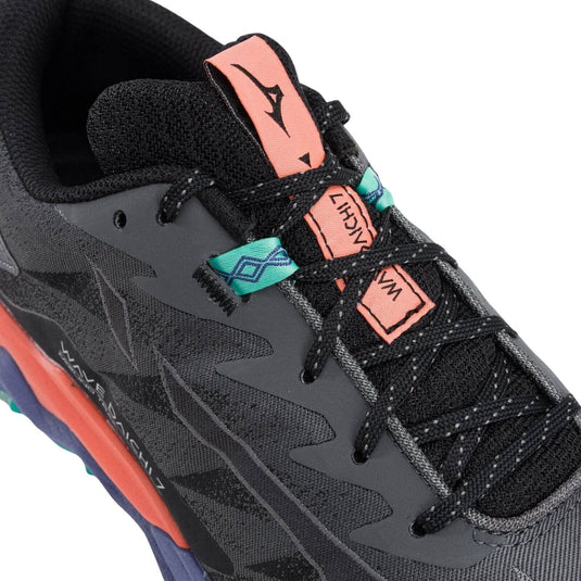 Mizuno Wave Daichi 7 Mens Trail Running Shoes Iron Gate / Ebony / Living Coral – US 10.5