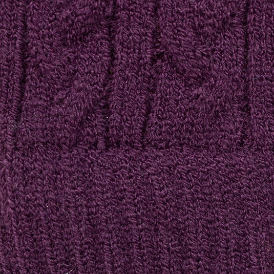 Dents Womens Cable Knit Cosy-Lined Gloves in Amethyst-4