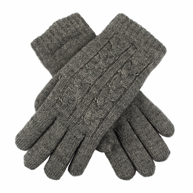 Load image into Gallery viewer, DENTS Ladies Womens Cable Knit Yarn Lined Gloves Warm - Charcoal - One Size-0

