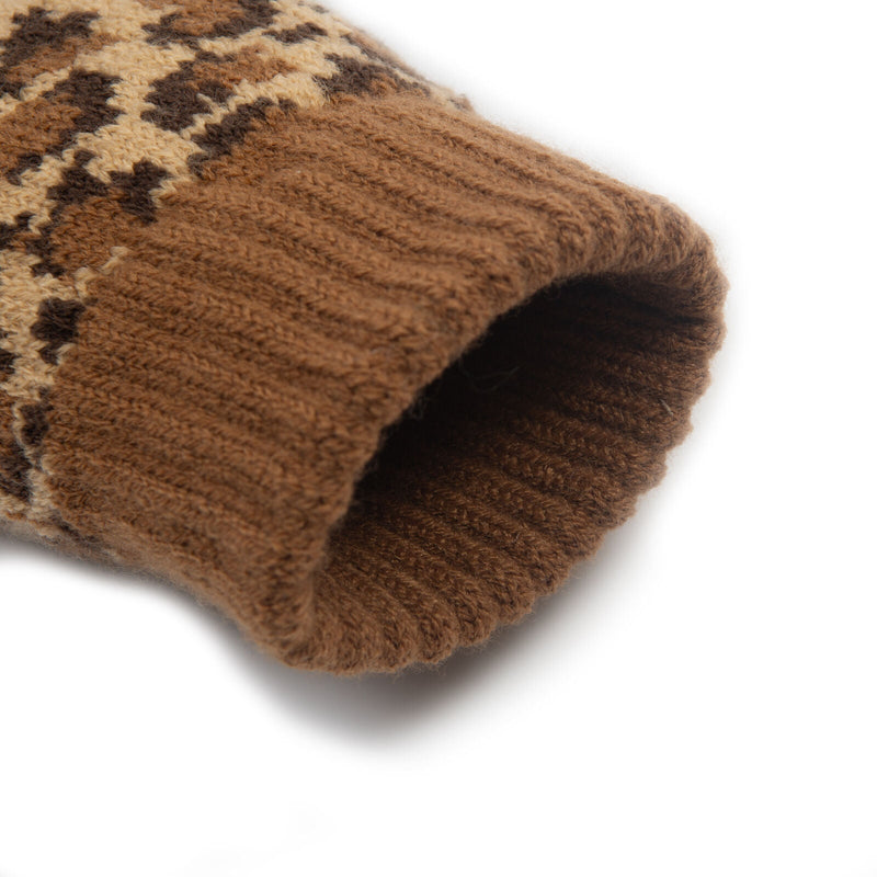Load image into Gallery viewer, Dents Women’s Jacquard Knitted Gloves with Leopard Print Pattern-4

