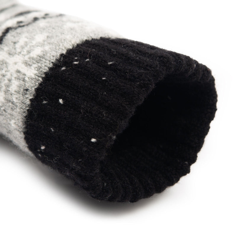 Load image into Gallery viewer, Dents Womens Gloves Jacquard Fair Isle Marle Yarn Knitted in Dove Grey-3
