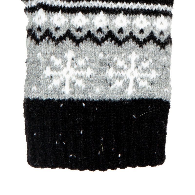 Load image into Gallery viewer, Dents Womens Gloves Jacquard Fair Isle Marle Yarn Knitted in Dove Grey-4
