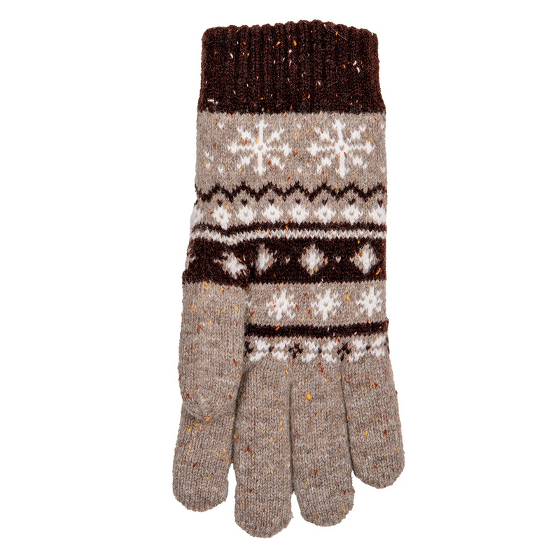 Load image into Gallery viewer, Dents Womens Gloves Jacquard Fair Isle Marle Yarn Knitted in Lilac-2
