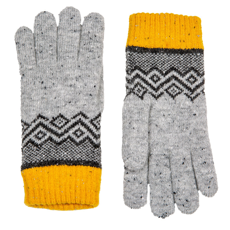 Load image into Gallery viewer, Dents Women’s Knitted Gloves with Geometric Pattern-3
