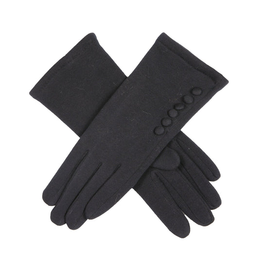 Dents Womens Touch Screen Thermal Gloves Coral Fleece - Navy - One Size-0