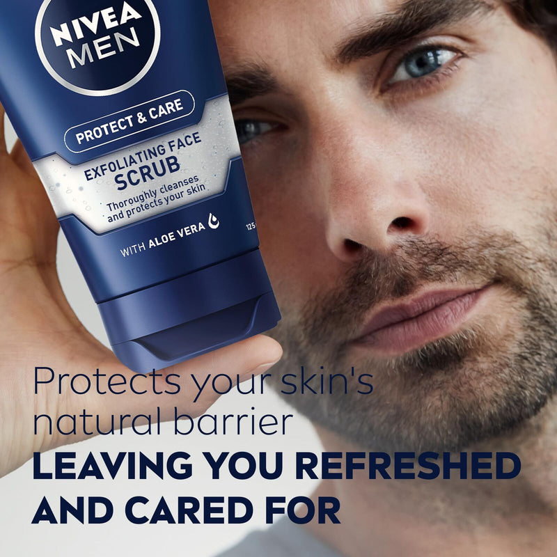 Load image into Gallery viewer, NIVEA Men Protect &amp; Care Exfoliating Face Scrub Wash Aloe Vera 75ml-3
