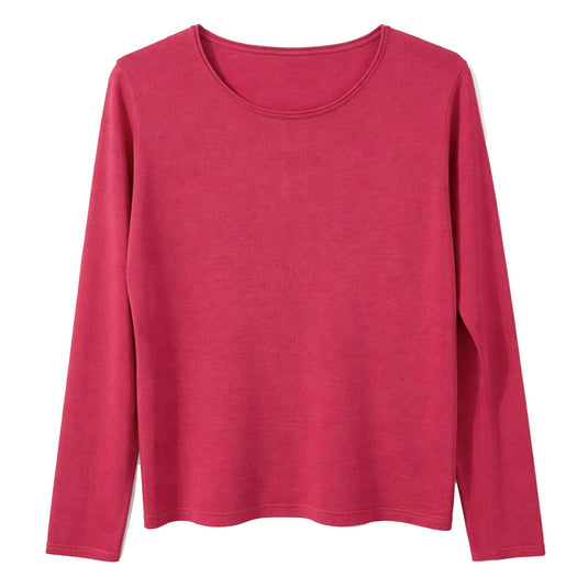 Luxury Cashmere Wool Pullover Jumper (Fine Knit) in Red-1