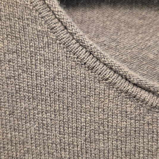 Luxury Cashmere Wool Pullover Jumper (Fine Knit) in Taupe-3