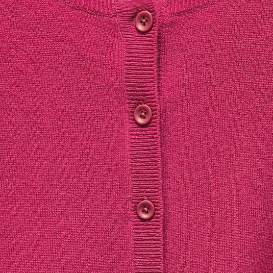 Luxury Cashmere Wool Fine Knit Button Cardigan (Regular Length) in Pink-4