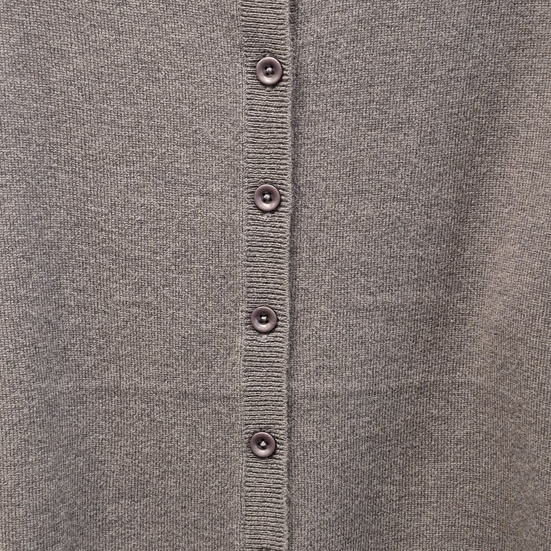 Load image into Gallery viewer, Luxury Cashmere Wool Fine Knit Button Cardigan (Regular Length) in Taupe-4
