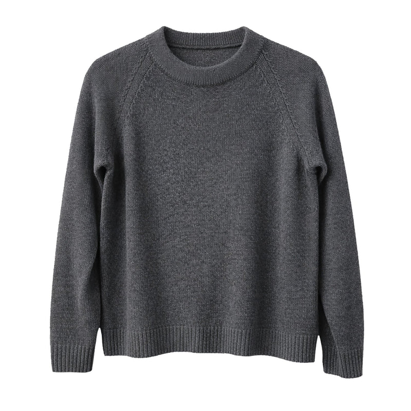 Load image into Gallery viewer, Luxury Cashmere Wool Funnel Neck Heavy Gauge Pullover Jumper (Chunky Knit) in Charcoal-0
