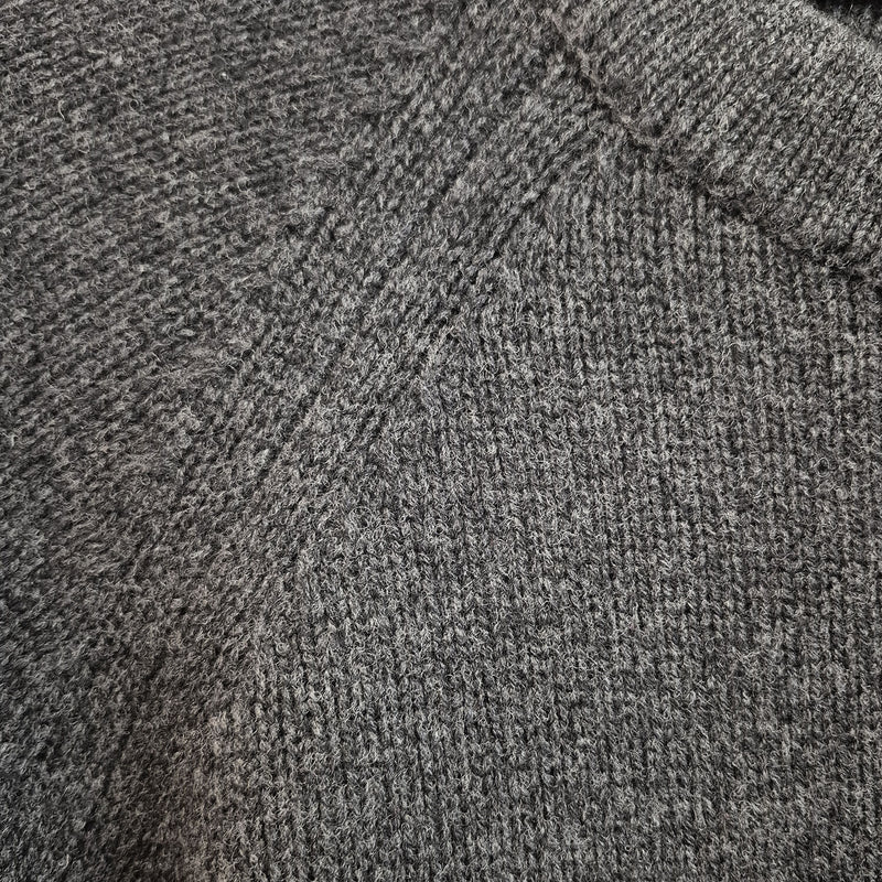Load image into Gallery viewer, Luxury Cashmere Wool Funnel Neck Heavy Gauge Pullover Jumper (Chunky Knit) in Charcoal-4
