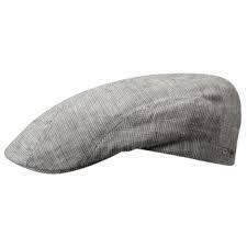 Load image into Gallery viewer, Stetson Mens Medison Linen Stripe Flat Cap Ivy Golf Hat - Grey-3
