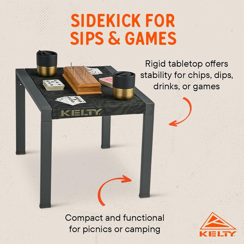 Load image into Gallery viewer, Kelty Rad-Arondack Portable Folding Camp Side Table in Black Fern-4
