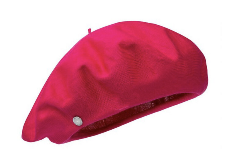 Load image into Gallery viewer, Laulhere Authentic Unisex Summer Cotton French Heritage Beret in Bright Rose-0
