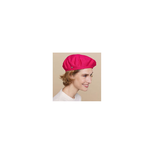 Laulhere Authentic Unisex Summer Cotton French Heritage Beret in Bright Rose-4
