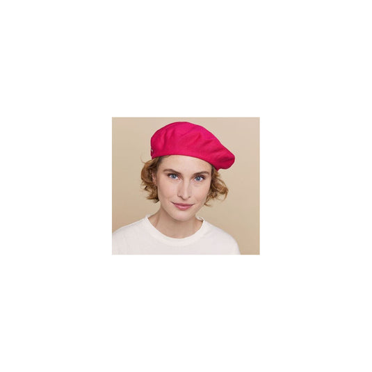 Laulhere Authentic Unisex Summer Cotton French Heritage Beret in Bright Rose-3