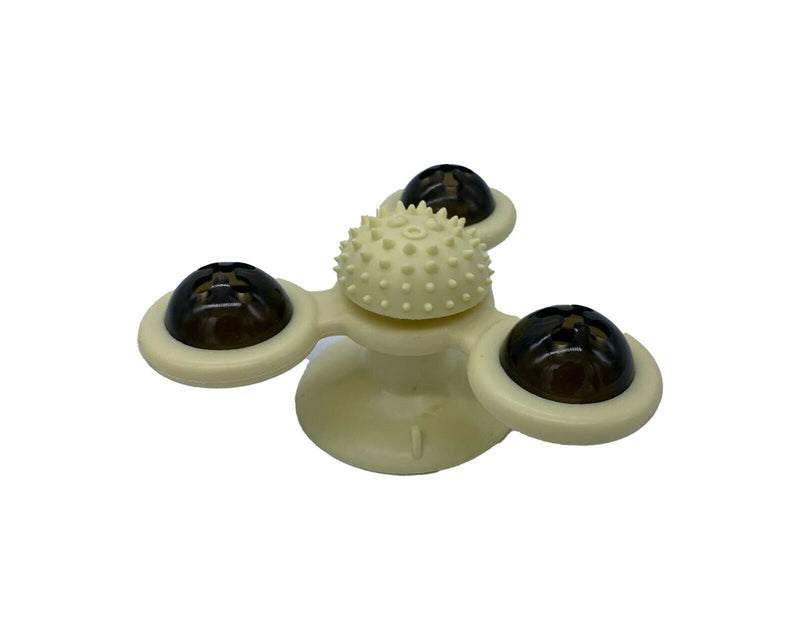 Load image into Gallery viewer, Windmill Cat Toy with 3-Compartment Spinning Interactive Suction Cup Pet-1
