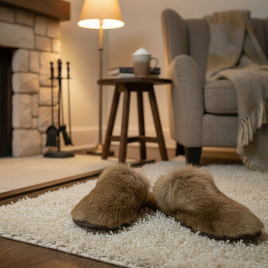 Jacaru 6264 Kangaroo Fur Slippers – Genuine Roo | Made in Australia