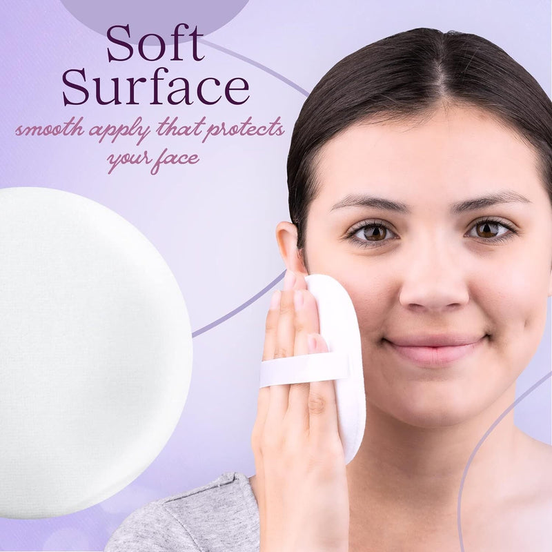 Load image into Gallery viewer, 3x 4.5&quot; Jumbo Extra Large Powder Puff 100% Pure Cotton Soft Fluffy Washable For Makeup-3
