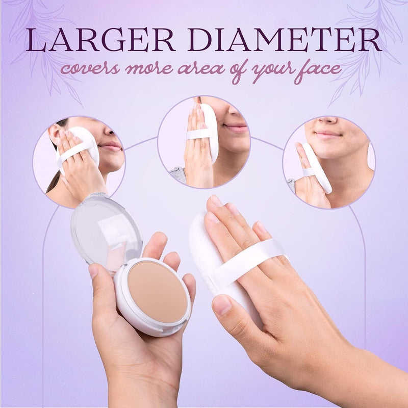 Load image into Gallery viewer, 3x 4.5&quot; Jumbo Extra Large Powder Puff 100% Pure Cotton Soft Fluffy Washable For Makeup-4

