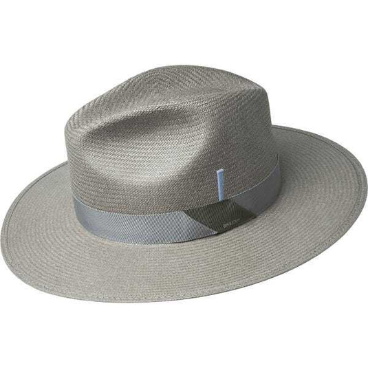 Bailey Mens Magness Straw Hat Panama Fedora Made in USA - Silver-1