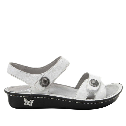 Alegria Vienna Ankle Strap Sandals Shoes Womens - Delicut White