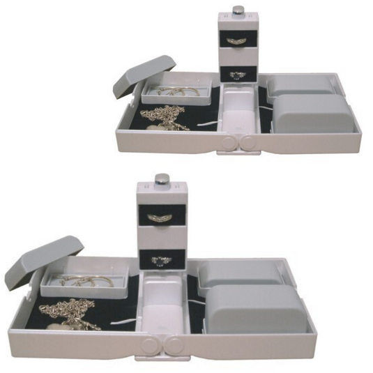2x Earring Necklace Jewellery Case Organizer Display Jewelery Holder Storage Rack-1