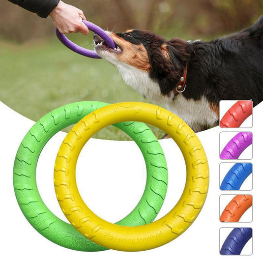 6x Medium 20cm Lightweight Dog Toy Chew Floating Training Ring for Chewers Pet-2