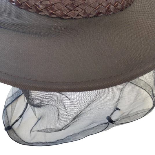 Deluxe MOSQUITO HAT NET Head Protector Bee Bug Mesh Mozzie Insect Fishing Fly - Black-4