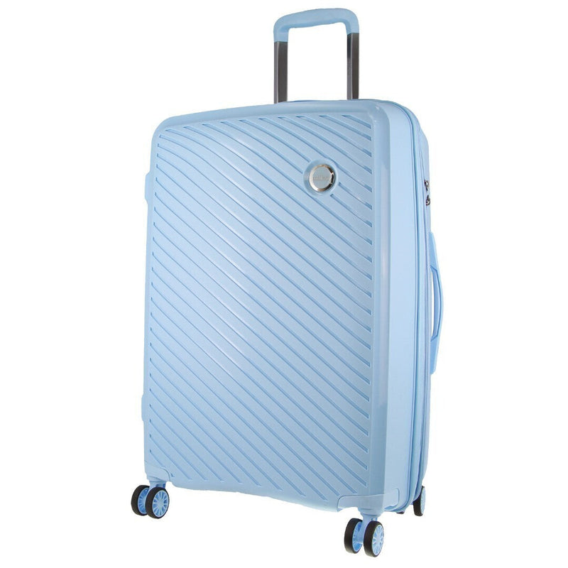 Load image into Gallery viewer, Monaco Checked Luggage Bag Travel Carry On Suitcase 65cm (82.5L) - Blue
