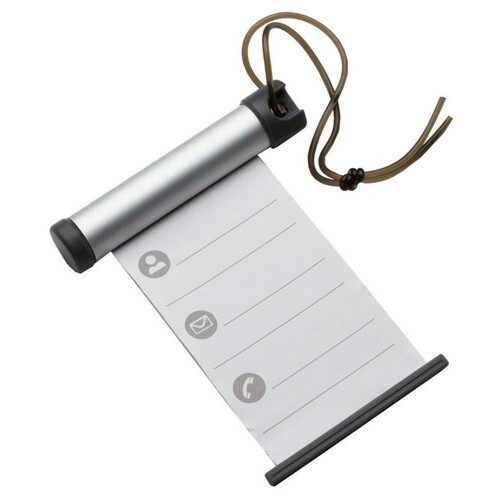 Load image into Gallery viewer, 6x Funky Luggage Cylinder Tag Rollout Label for Address Details - Silver/Grey-2
