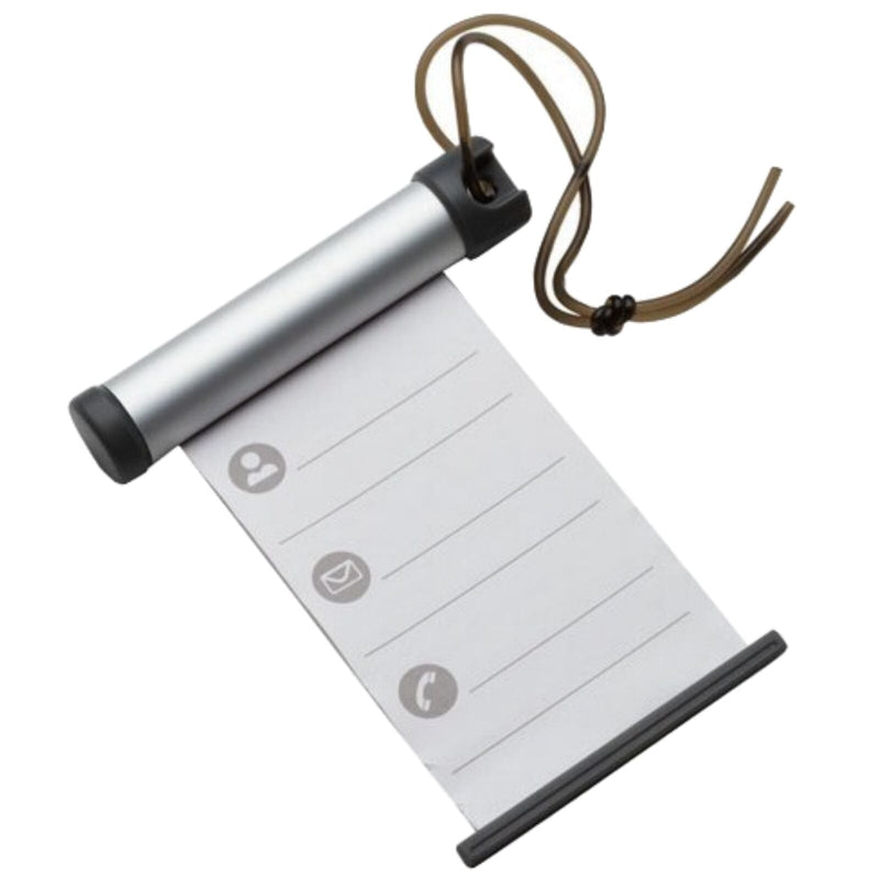 Load image into Gallery viewer, Funky Luggage Cylinder Tag Rollout Label for Address Details - Silver/Grey-0
