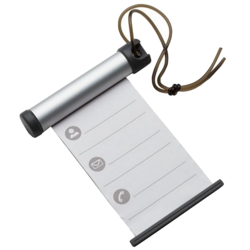 Load image into Gallery viewer, Funky Luggage Cylinder Tag Rollout Label for Address Details - Silver/Grey-2

