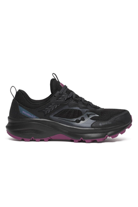 Saucony Womens Excursion TR17 Gore Tex GTX Runners Shoes in Black/Plum