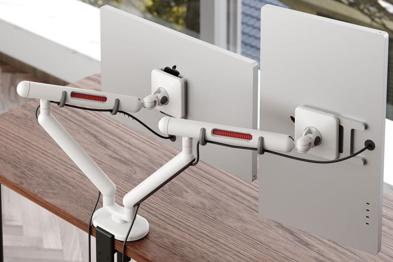 Load image into Gallery viewer, UFOU Kyber Monitor Arm Single Mount Bracket Heavy Duty Star Wars - White-3
