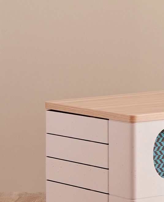 UFOU Fitin Helix Modular Storage Cabinet Unit (5 Revolving Doors)-3