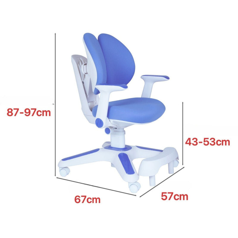 Load image into Gallery viewer, 2x Ergonomic Study Chairs for Kids - Height Adjustable - Blue-4
