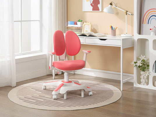 4x Ergonomic Children Kids Study Chairs Height Adjustable - Pink-2