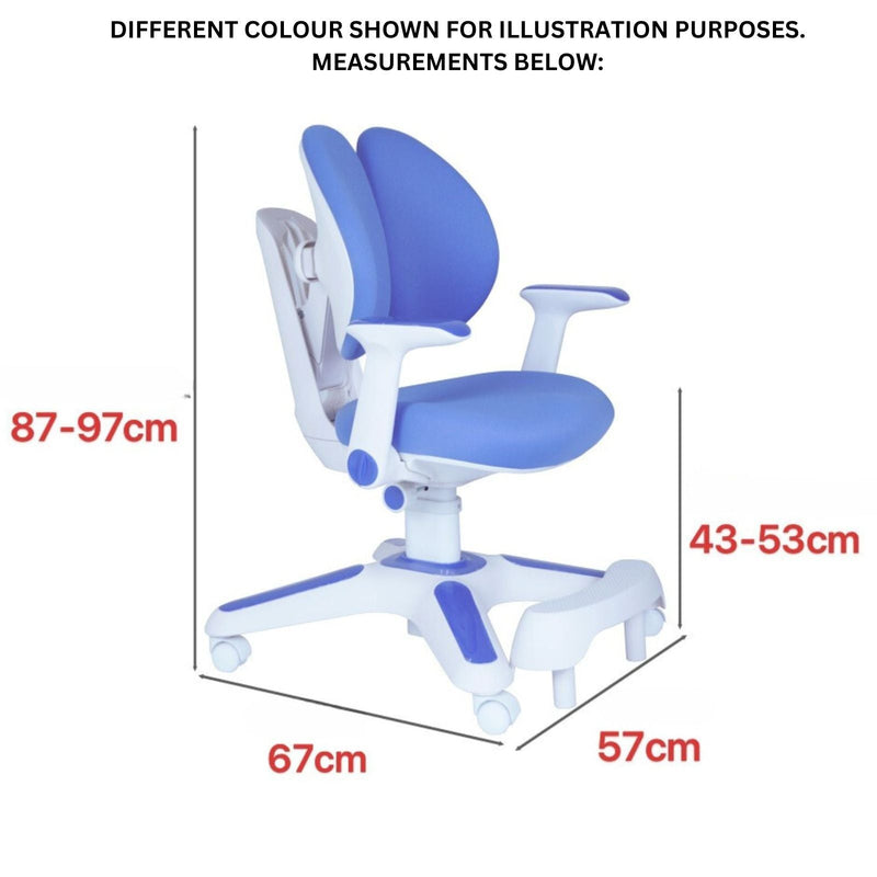 Load image into Gallery viewer, 1x Ergonomic Study Chair for Kids - Height Adjustable - Pink-4
