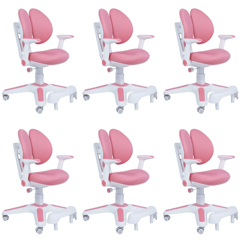 Load image into Gallery viewer, 6x Ergonomic Children Kids Study Chairs Height Adjustable - Pink-0
