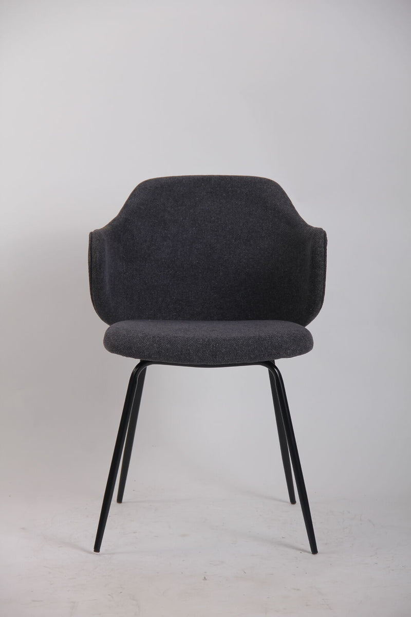 Load image into Gallery viewer, Set of 2 Corduroy Dining Chairs - Graphite-3

