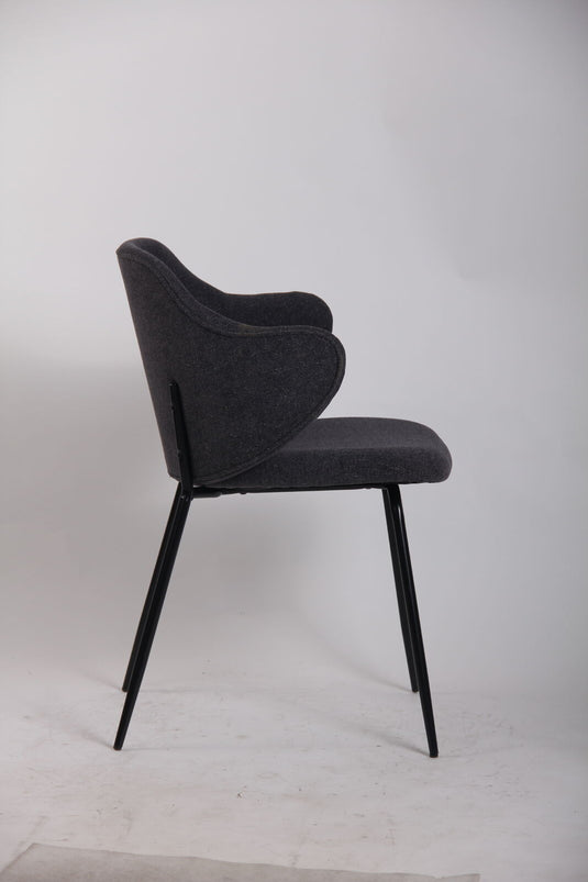 Set of 4 Dining Chairs in Graphite-3