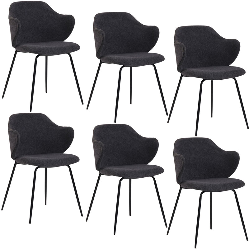 Load image into Gallery viewer, Set of 6 Dining Chairs in Graphite-0
