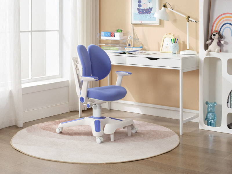 Load image into Gallery viewer, Ergonomic Kids Study Chair &amp; Adjustable Electric Standing Desk Set – Blue Chair &amp; Black Desk-2
