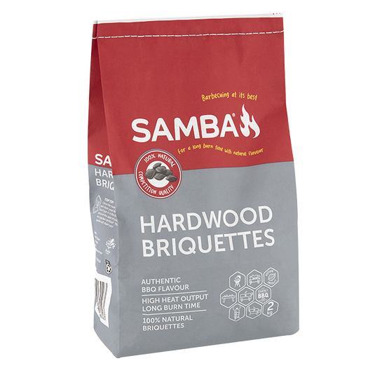 2kg SAMBA Hardwood Briquettes for Authentic BBQ Grilling - Product of Argentina-1